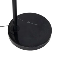 QAZQA Bogenlampen|Stehlampen*Moderne Schwarz-Weiß-verstellbare Bogenleuchte - XXL