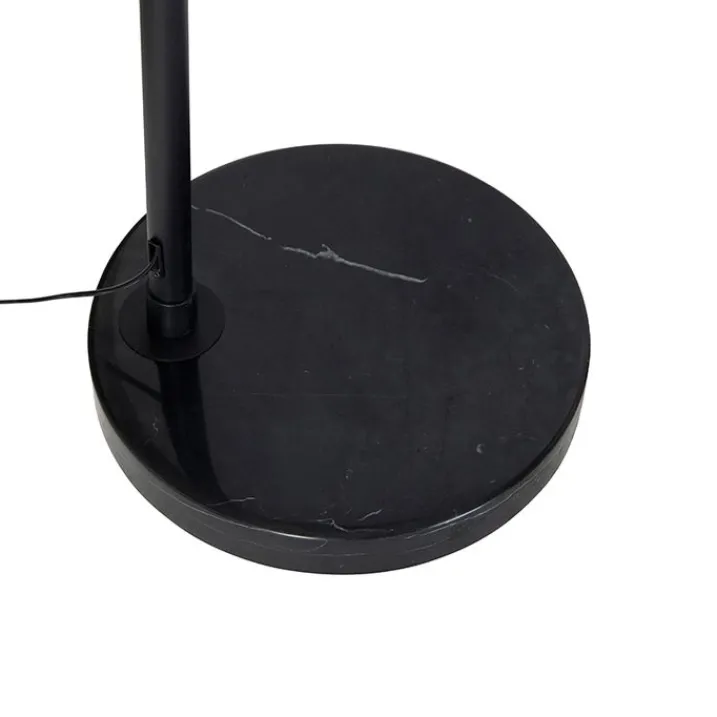 QAZQA Bogenlampen|Stehlampen*Moderne Schwarz-Weiß-verstellbare Bogenleuchte - XXL