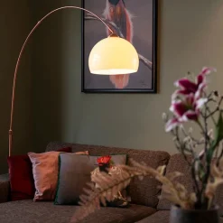 QAZQA Smarte Stehlampen|Bogenlampen*Moderne Smart Arc Lampe Kupfer inkl. A60 Wifi - Arc Basic