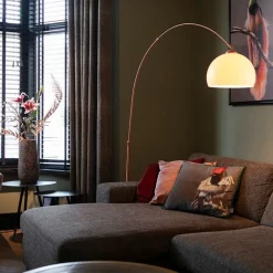 QAZQA Smarte Stehlampen|Bogenlampen*Moderne Smart Arc Lampe Kupfer inkl. A60 Wifi - Arc Basic
