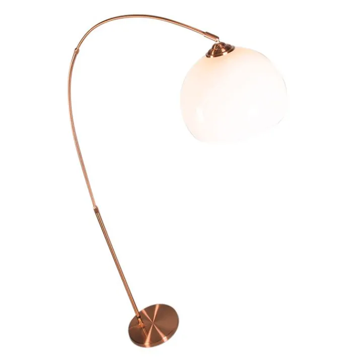 QAZQA Smarte Stehlampen|Bogenlampen*Moderne Smart Arc Lampe Kupfer inkl. A60 Wifi - Arc Basic