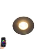 QAZQA Gartenbeleuchtung|Badezimmerlampen*Moderne Smart Einbau Spot schwarz inkl. WiFi GU10 IP54 - Xena Round