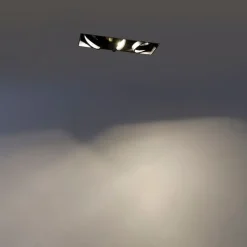 QAZQA Smarte Einbaustrahlers|Smarte Spots*Moderne Smart Einbau Spot schwarz trimmlos inkl. 3 GU10 Wifi - Oneon 3