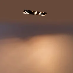 QAZQA Smarte Einbaustrahlers|Smarte Spots*Moderne Smart Einbau Spot schwarz trimmlos inkl. 3 GU10 Wifi - Oneon 3