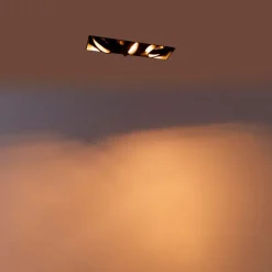 QAZQA Smarte Einbaustrahlers|Smarte Spots*Moderne Smart Einbau Spot schwarz trimmlos inkl. 3 GU10 Wifi - Oneon 3