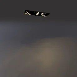 QAZQA Smarte Einbaustrahlers|Smarte Spots*Moderne Smart Einbau Spot schwarz trimmlos inkl. 3 GU10 Wifi - Oneon 3