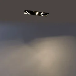 QAZQA Smarte Einbaustrahlers|Smarte Spots*Moderne Smart Einbau Spot schwarz trimmlos inkl. 3 GU10 Wifi - Oneon 3