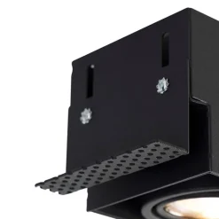 QAZQA Smarte Einbaustrahlers|Smarte Spots*Moderne Smart Einbau Spot schwarz trimmlos inkl. 3 GU10 Wifi - Oneon 3