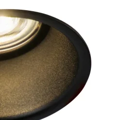 QAZQA Smarte Einbaustrahlers|Smarte Spots*Moderne Smart Einbau Spot schwarz inkl. WiFi GU10 - Abt