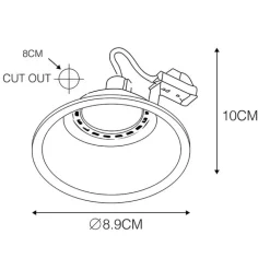 QAZQA Smarte Einbaustrahlers|Smarte Spots*Moderne Smart Einbau Spot schwarz inkl. WiFi GU10 - Abt