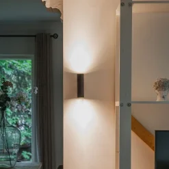 QAZQA Smarte Wandleuchten|Wandleuchten*Moderne smarte Wandleuchte schwarz inkl. 2 WiFi GU10 - Jeana