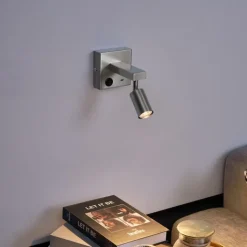 QAZQA Wandleuchten|Wohnzimmerlampen*Moderne Stahl Wandleuchte mit USB-C Neigbar - Rex