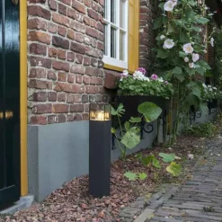 QAZQA Gartenbeleuchtung|Stehlampen Außen*Moderne stehende Außenleuchte 50 cm dunkelgrau IP44 - Dänemark