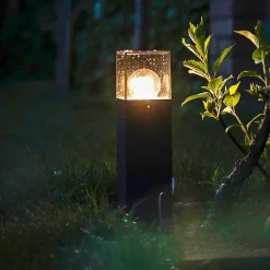 QAZQA Gartenbeleuchtung|Stehlampen Außen*Moderne stehende Außenleuchte 30 cm dunkelgrau IP44 - Dänemark