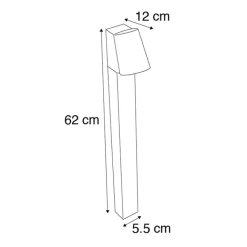 QAZQA Led-Außenleuchten|Stehlampen Außen*Moderne stehende Außenleuchte Anthrazit inkl. LED - Uma