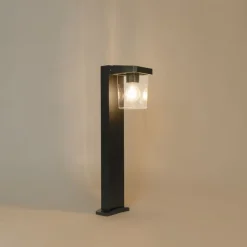 QAZQA Gartenbeleuchtung|Stehlampen Außen*Moderne stehende Außenleuchte schwarz 60 cm IP54 - Chimay