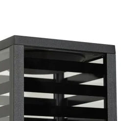 QAZQA Gartenbeleuchtung|Stehlampen Außen*Moderne stehende Außenleuchte schwarz mit Rauch 80 cm IP44 - Reims