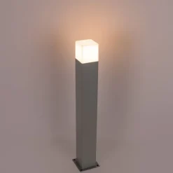 QAZQA Gartenbeleuchtung|Stehlampen Außen*Moderne stehende Außenleuchte grau 70 cm IP44 - Dänemark