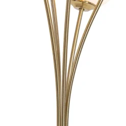 QAZQA Schlafzimmerlampen|Küchenlampen*Moderne Stehlampe gold mit Opalglas 5-flammig - Athens