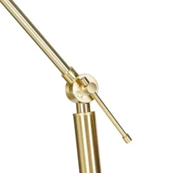 QAZQA Stehlampen|Wohnzimmerlampen*Moderne Stehlampe Gold Samtschirm Rosa 50 cm - Editor