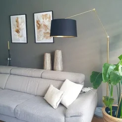 QAZQA Stehlampen|Wohnzimmerlampen*Moderne Stehlampe gold verstellbar - Editor