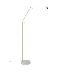QAZQA Stehlampen|Wohnzimmerlampen*Moderne Stehlampe gold verstellbar - Editor