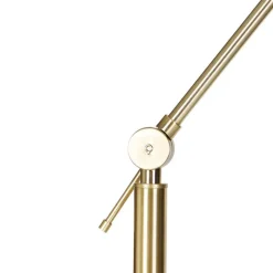 QAZQA Stehlampen|Wohnzimmerlampen*Moderne Stehlampe Gold Veloursschirm Schwarz 50 cm - Editor