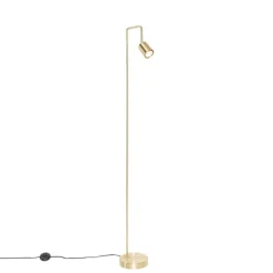 QAZQA Schlafzimmerlampen|Küchenlampen*Moderne Stehlampe Messing verstellbar - Java