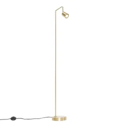 QAZQA Schlafzimmerlampen|Küchenlampen*Moderne Stehlampe Messing verstellbar - Java