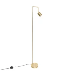 QAZQA Schlafzimmerlampen|Küchenlampen*Moderne Stehlampe Messing verstellbar - Java