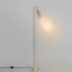 QAZQA Schlafzimmerlampen|Küchenlampen*Moderne Stehlampe Messing verstellbar - Java