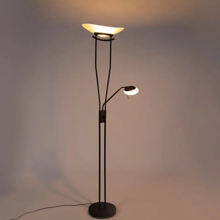 QAZQA Schlafzimmerlampen|Led-Stehlampen*Moderne Stehlampe schwarz inkl. LED - Lexus