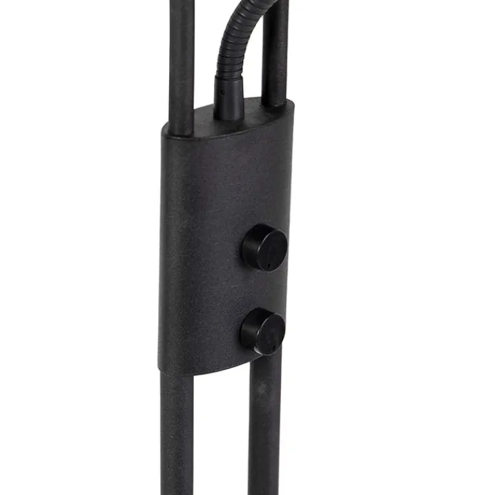 QAZQA Schlafzimmerlampen|Led-Stehlampen*Moderne Stehlampe schwarz inkl. LED - Lexus