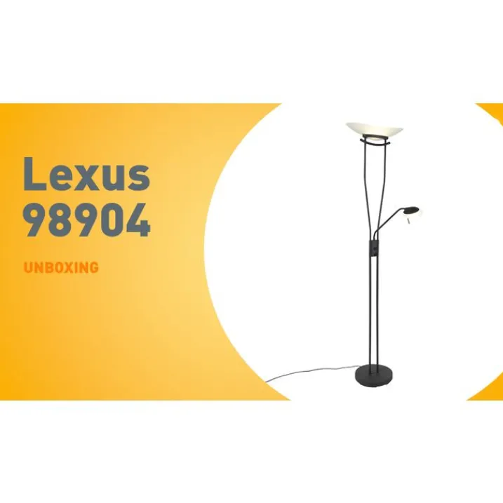 QAZQA Schlafzimmerlampen|Led-Stehlampen*Moderne Stehlampe schwarz inkl. LED - Lexus