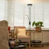 QAZQA Led-Stehlampen|Stehlampen*Moderne Stehlampe schwarz mit Leselampe inkl. LED dunkel bis warm - Diva