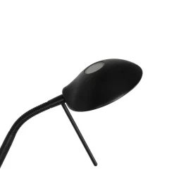 QAZQA Led-Stehlampen|Stehlampen*Moderne Stehlampe schwarz mit Leselampe inkl. LED dunkel bis warm - Diva