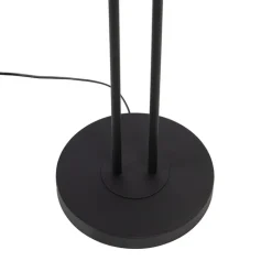 QAZQA Lampen Für Dein Homeoffice|Led-Stehlampen*Moderne Stehlampe schwarz inkl. LED mit Lesearm - Ibiza