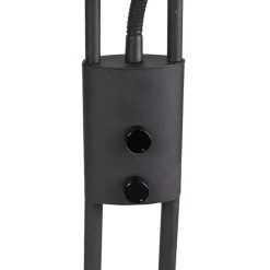 QAZQA Lampen Für Dein Homeoffice|Led-Stehlampen*Moderne Stehlampe schwarz inkl. LED mit Lesearm - Ibiza