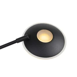 QAZQA Lampen Für Dein Homeoffice|Led-Stehlampen*Moderne Stehlampe schwarz inkl. LED mit Lesearm - Ibiza