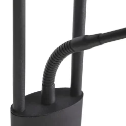 QAZQA Lampen Für Dein Homeoffice|Led-Stehlampen*Moderne Stehlampe schwarz inkl. LED mit Lesearm - Ibiza