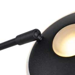 QAZQA Lampen Für Dein Homeoffice|Led-Stehlampen*Moderne Stehlampe schwarz inkl. LED mit Lesearm - Ibiza