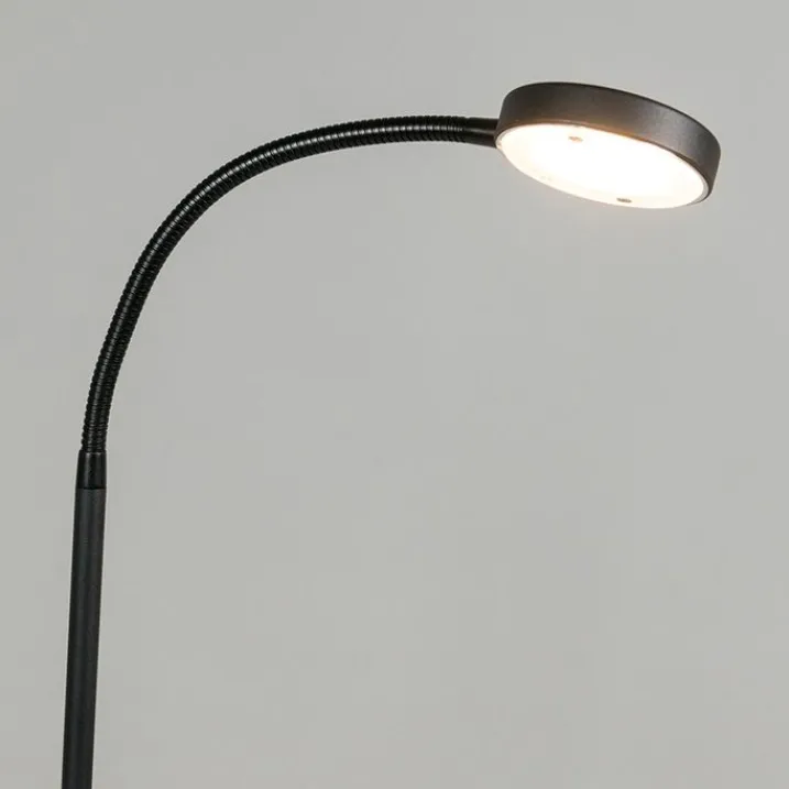 QAZQA Esszimmerlampen|Wohnzimmerlampen*Moderne Stehlampe schwarz inkl. LED - Trax