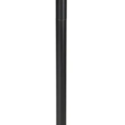 QAZQA Stehlampen|Wohnzimmerlampen*Moderne Stehlampe schwarz Schirm schwarz 40 cm - Simplo
