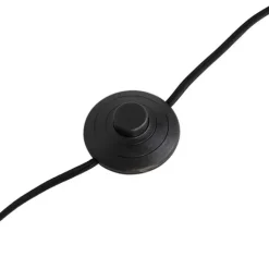 QAZQA Stehlampen|Wohnzimmerlampen*Moderne Stehlampe schwarz Schirm schwarz 40 cm - Simplo