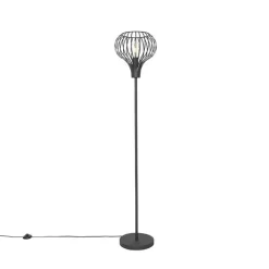 QAZQA Stehlampen|Wohnzimmerlampen*Moderne Stehlampe schwarz - Sapphira