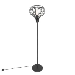 QAZQA Stehlampen|Wohnzimmerlampen*Moderne Stehlampe schwarz - Sapphira