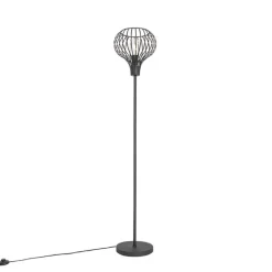 QAZQA Stehlampen|Wohnzimmerlampen*Moderne Stehlampe schwarz - Sapphira