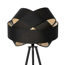 QAZQA Schlafzimmerlampen|Küchenlampen*Moderne Stehlampe schwarz - Stoff