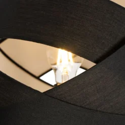 QAZQA Schlafzimmerlampen|Küchenlampen*Moderne Stehlampe schwarz - Stoff