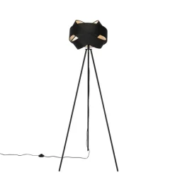 QAZQA Schlafzimmerlampen|Küchenlampen*Moderne Stehlampe schwarz - Stoff